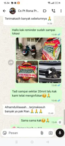Testimonial Papan Bunga rawamangun